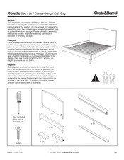 Crate&Barrel Colette Instrucciones De Montaje
