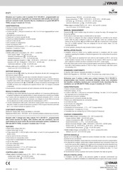 Vimar 01471 Manual De Instrucciones