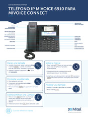 Mitel MIVOICE 6910 Guía De Referencia Rápida