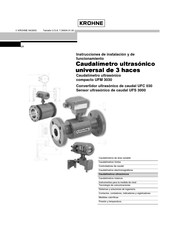 KROHNE UFM 3030 Instrucciones De Instalación Y De Funcionamiento