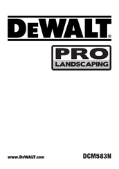 DeWalt PRO LANDSCAPING DCM583 Manual Del Usuario