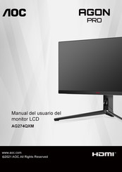 AOC AGON PRO AG274QXM Manual Del Usuario