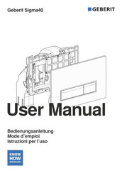 geberit Sigma40 Manual Del Usuario