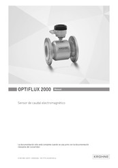 KROHNE OPTIFLUX 2000 Manual De Instrucciones