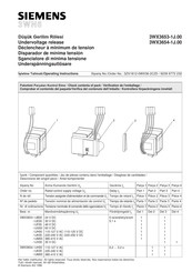 Siemens 3WX3654-1J.00 Instrucciones De Operación