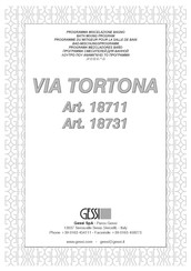 Gessi VIA TORTONA 18731 Manual Del Usuario