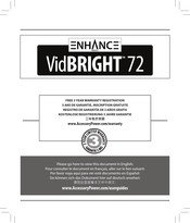 Accessory Power ENHANCE VidBRIGHT 72 Guia De Inicio Rapido