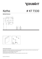 DURAVIT Ketho KT 7330 Instrucciones De Instalación