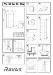 RAVAK ESKK2 80 Instrucciones De Montaje