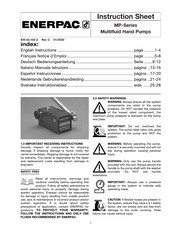 Enerpac MP-110 Manual De Instrucciones