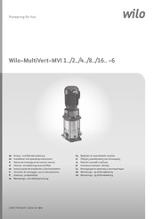 Wilo MultiVert-MVI 1-6 Serie Instrucciones De Instalación Y Funcionamiento