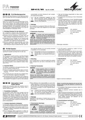 Monacor ESP-415/WS Manual De Instrucciones