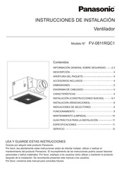 Panasonic FV-0811RQC1 Instrucciones De Instalación