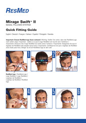ResMed Mirage Swift II Guía De Instalación Rápida
