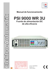 Elektro-Automatik PSI 9080-510 WR 3U Manual De Funcionamiento