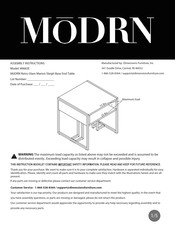 MōDRN 8682E Instrucciones De Ensamble