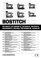 Bostitch SL540-M Especificaciones Técnicas