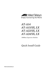 Allied Telesyn AT-A14AT-A15/SX Guía De Instalación Rápida