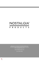 Nostalgia Products HDRHGR86AQ Manual De Instrucciones