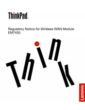 Lenovo ThinkPad EM7455 Manual De Instrucciones