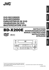 JVC BD-X200E Instrucciones