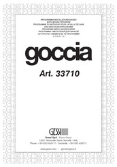 Gessi goccia 33710 Manual De Instrucciones