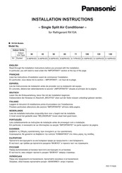 Panasonic S-140PN1E5 Instrucciones De Instalación