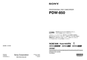 Sony PDW-850 Manual Del Usuario