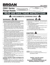 Broan CBX1 Serie Manual De Instrucciones