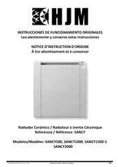 HJM SANCY1000 Instrucciones De Funcionamiento Originales