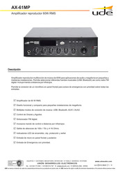 Ude AX-61MP Guia De Inicio Rapido