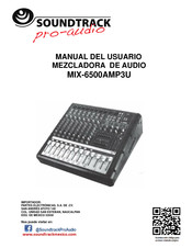 Soundtrack pro-audio MIX-6500AMP3U Manual Del Usuario