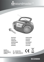 SOUNDMASTER SCD5800 Manual Del Usuario