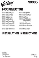 Valley 30005 Instrucciones De Instalación