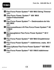 Toro Flex-Force Power System 60V MAX Manual De Instrucciones