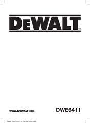 Dewalt DWE6411 Instrucciones Originales