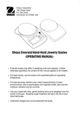 OHAUS JE500 Manual De Instrucciones