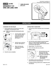 Uline MONARCH 1131 Manual Del Usuario