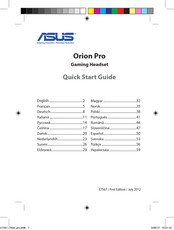 Asus Orion Pro Guia De Inicio Rapido