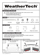 Weathertech Easy-On Instrucciones De Instalación