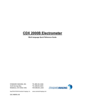 STANDARD IMAGING CDX 2000B Guía De Referencia Rápida En Varios Idiomas