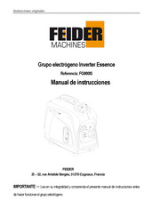 FEIDER Machines FG900IS Manual De Instrucciones