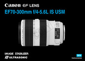 Canon EF70-300mm f/4-5.6 IS USM Manual Del Usuario