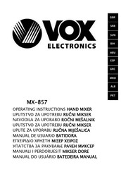 VOX electronics MX-857 Manual Del Usuario