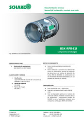 Schako BSK-RPR-EU Manual De Instalación, Montaje Y Servicio