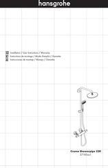 Hansgrohe Croma Showerpipe 22027185 Serie Instrucciones De Montaje