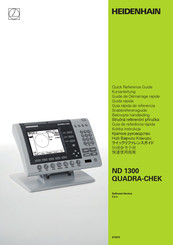 HEIDENHAIN ND 1300 QUADRA-CHEK Guía Rápida De Referencia