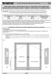 GIESSE AP002 F Serie Manual De Instrucciones