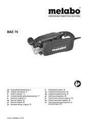 Metabo BAE 75 Manual Original