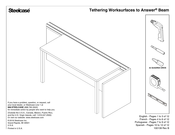 Steelcase Tethering Worksurfaces to Answer Beam Instrucciones De Montaje